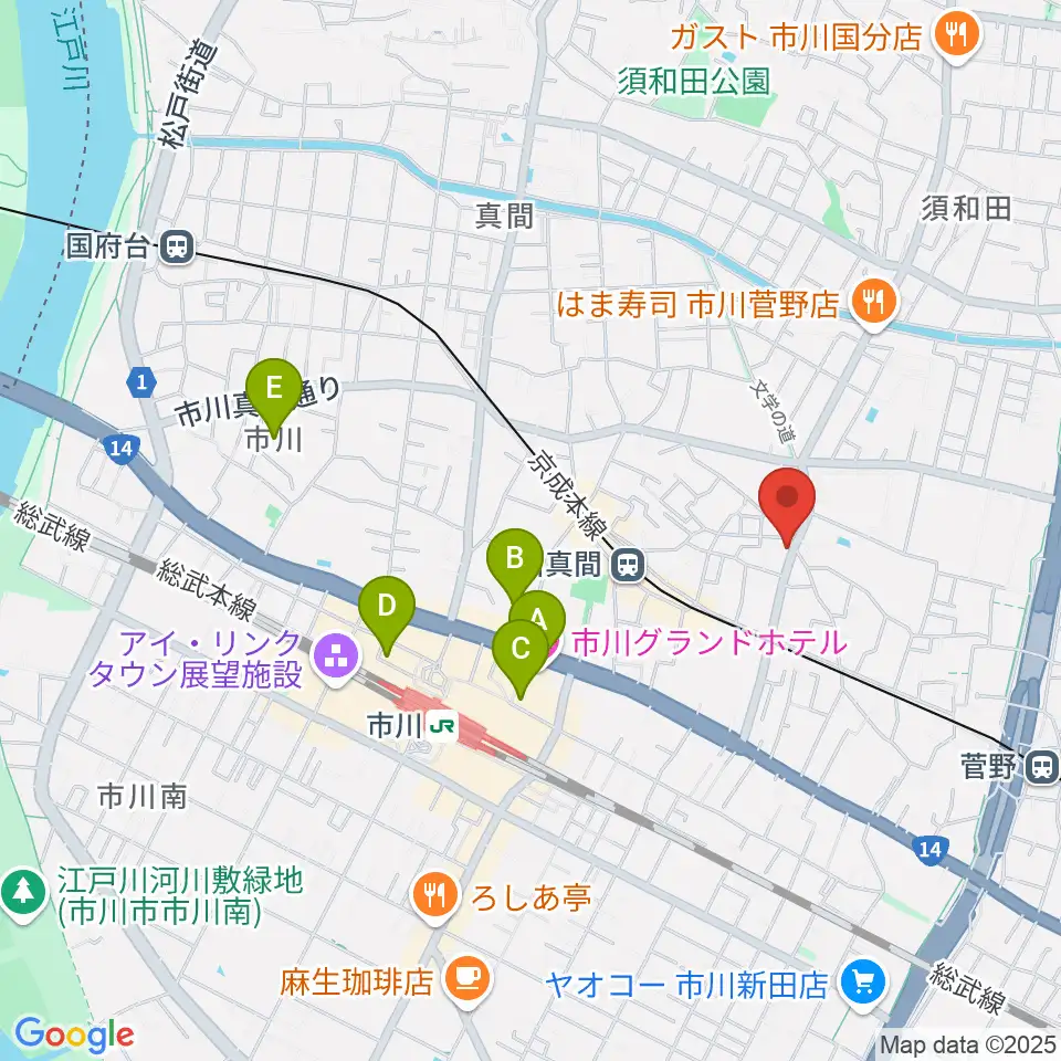 三陽楽器店周辺のホテル一覧地図