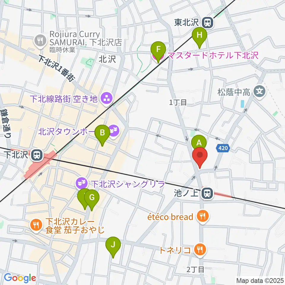 あ~とすぺ~すMASUO周辺のホテル一覧地図