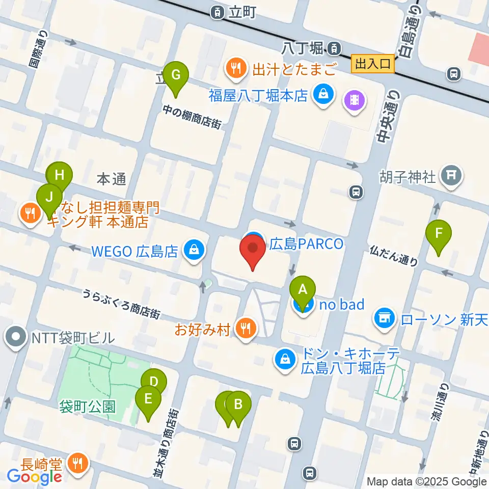 島村楽器 広島パルコ店  周辺のホテル一覧地図