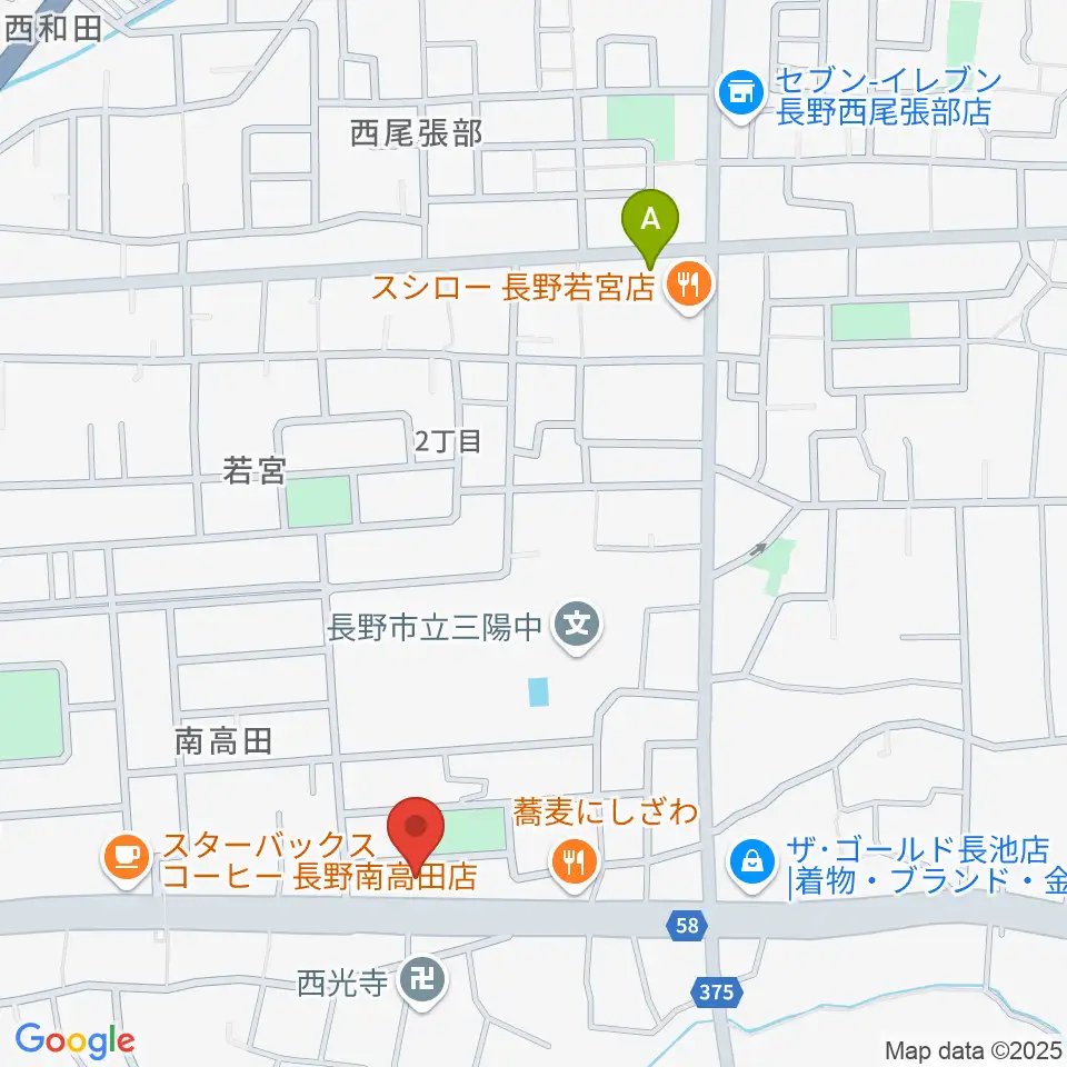 ヒオキ楽器 ユニスタイル長野東センター周辺のホテル一覧地図