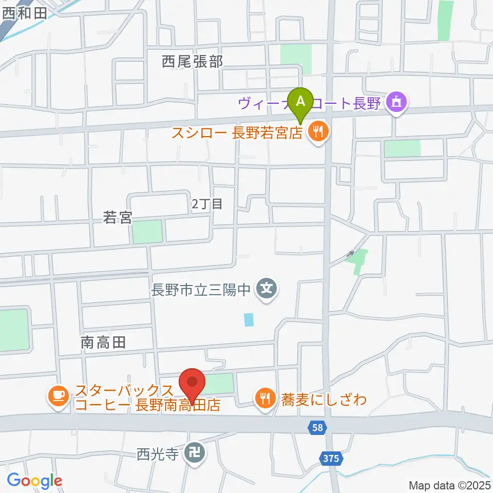 ヒオキ楽器 ユニスタイル長野東センター周辺のホテル一覧地図