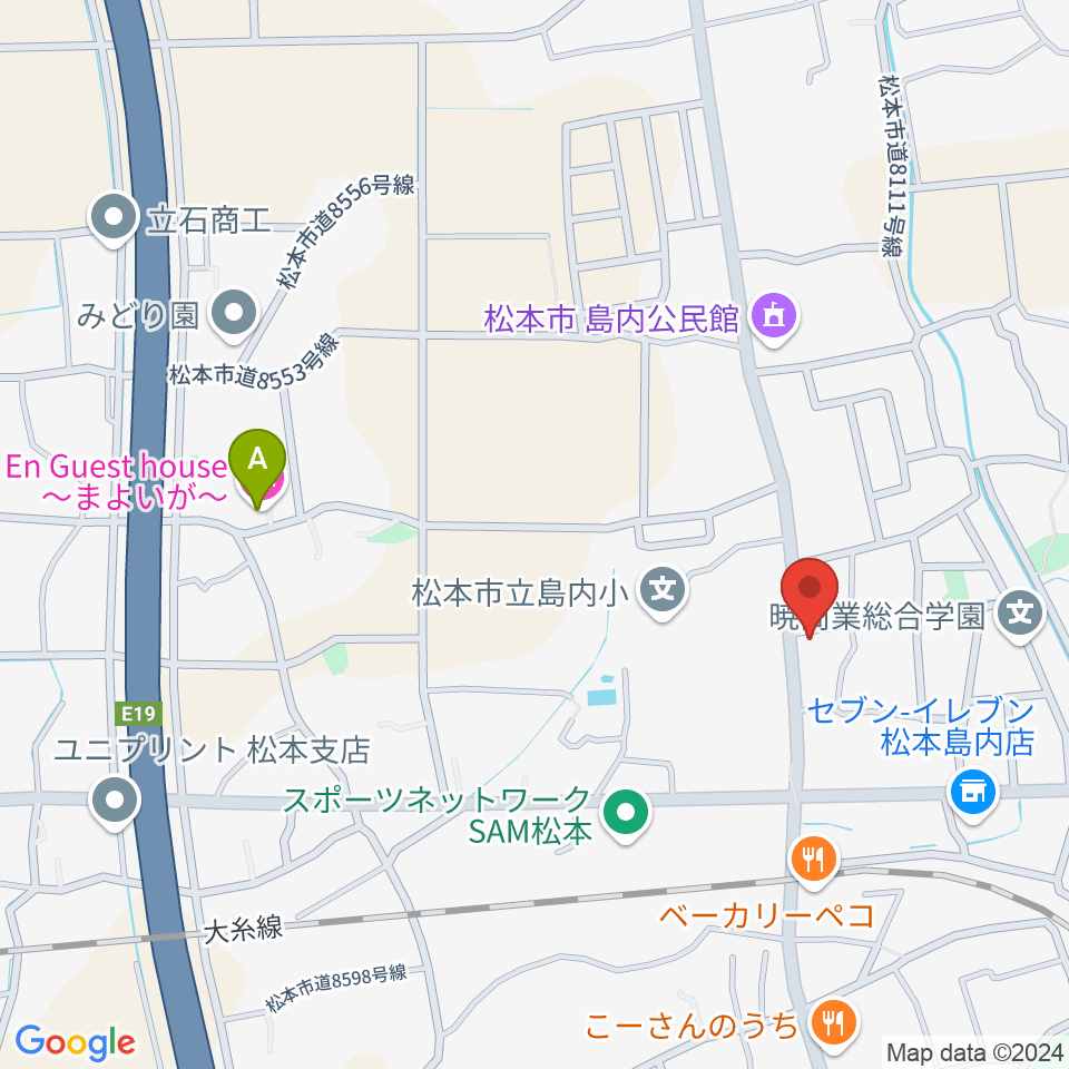 ミュージックプラザオグチ島内店周辺のホテル一覧地図