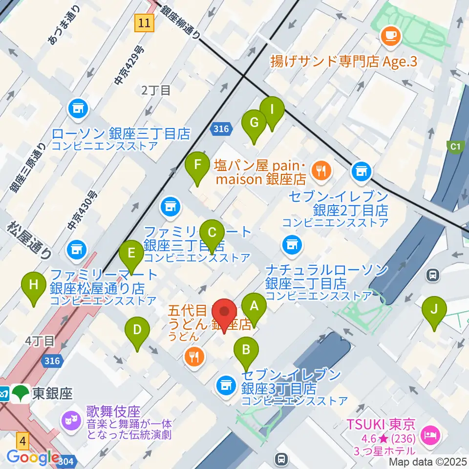 銀座ミスターオールディーズ周辺のホテル一覧地図