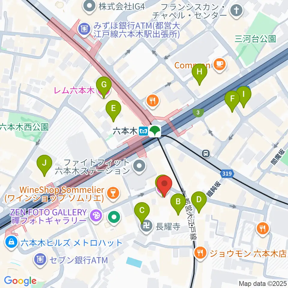 六本木ノチェーロ周辺のホテル一覧地図