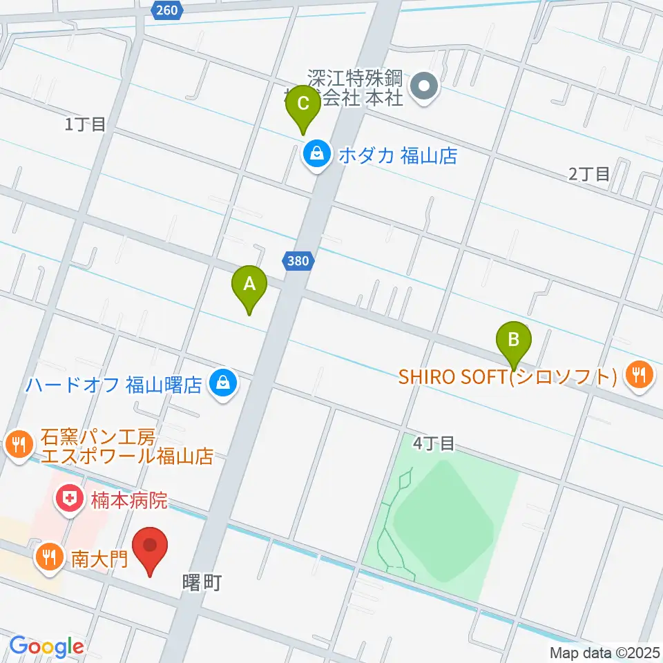 音楽館ピアノプラザ福山店周辺のホテル一覧地図