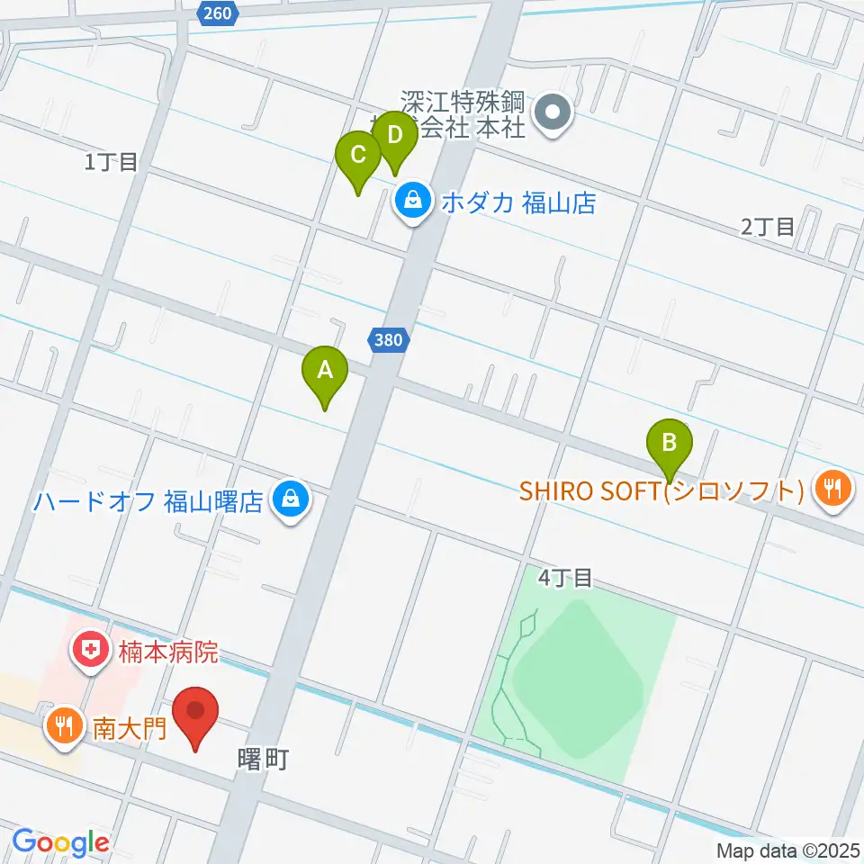 音楽館ピアノプラザ福山店周辺のホテル一覧地図