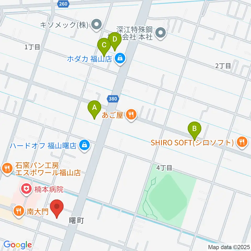 音楽館ピアノプラザ福山店周辺のホテル一覧地図