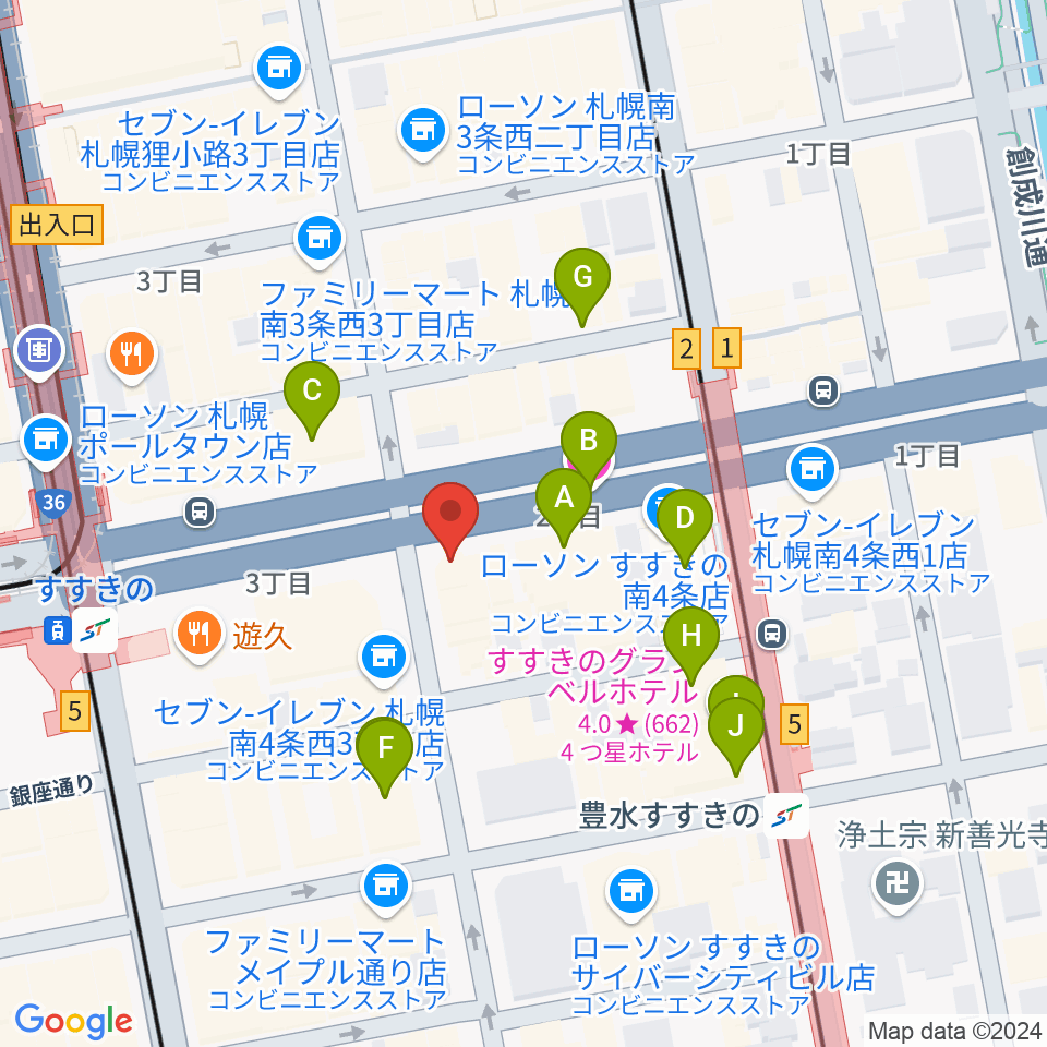 札幌クロスロード周辺のホテル一覧地図