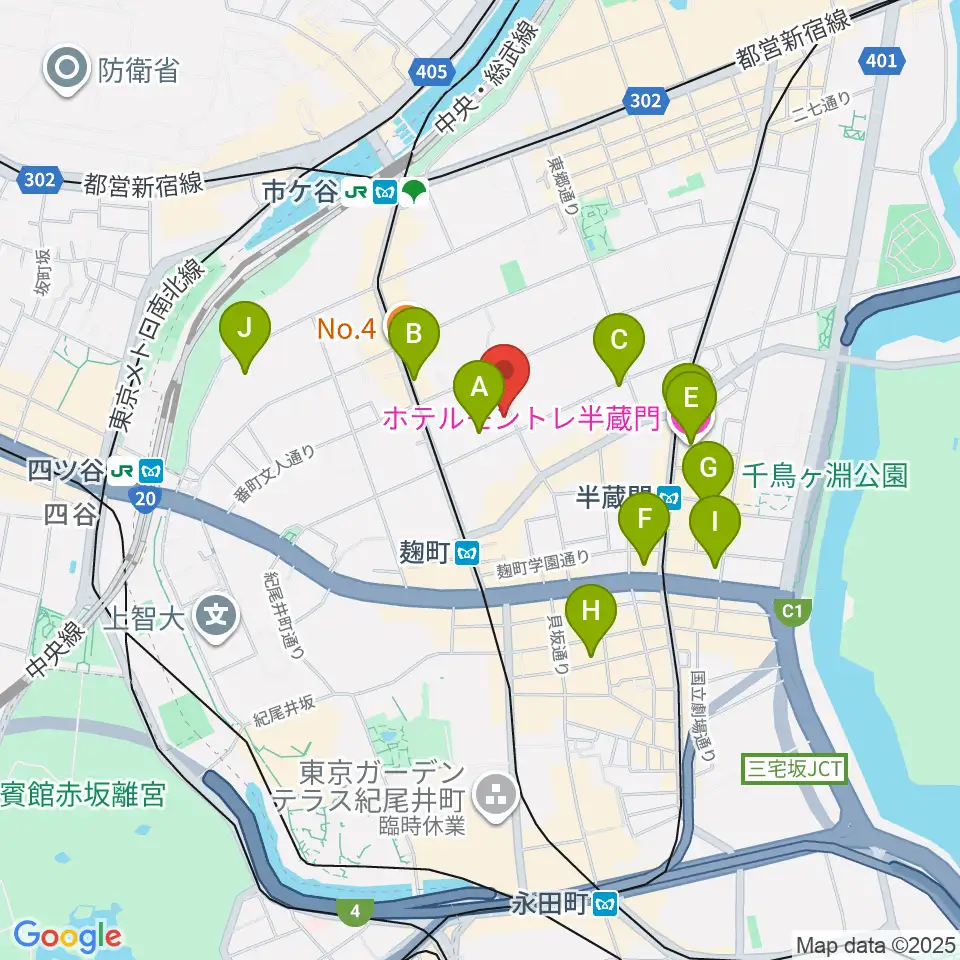 青山ハープ東京ショールーム周辺のホテル一覧地図