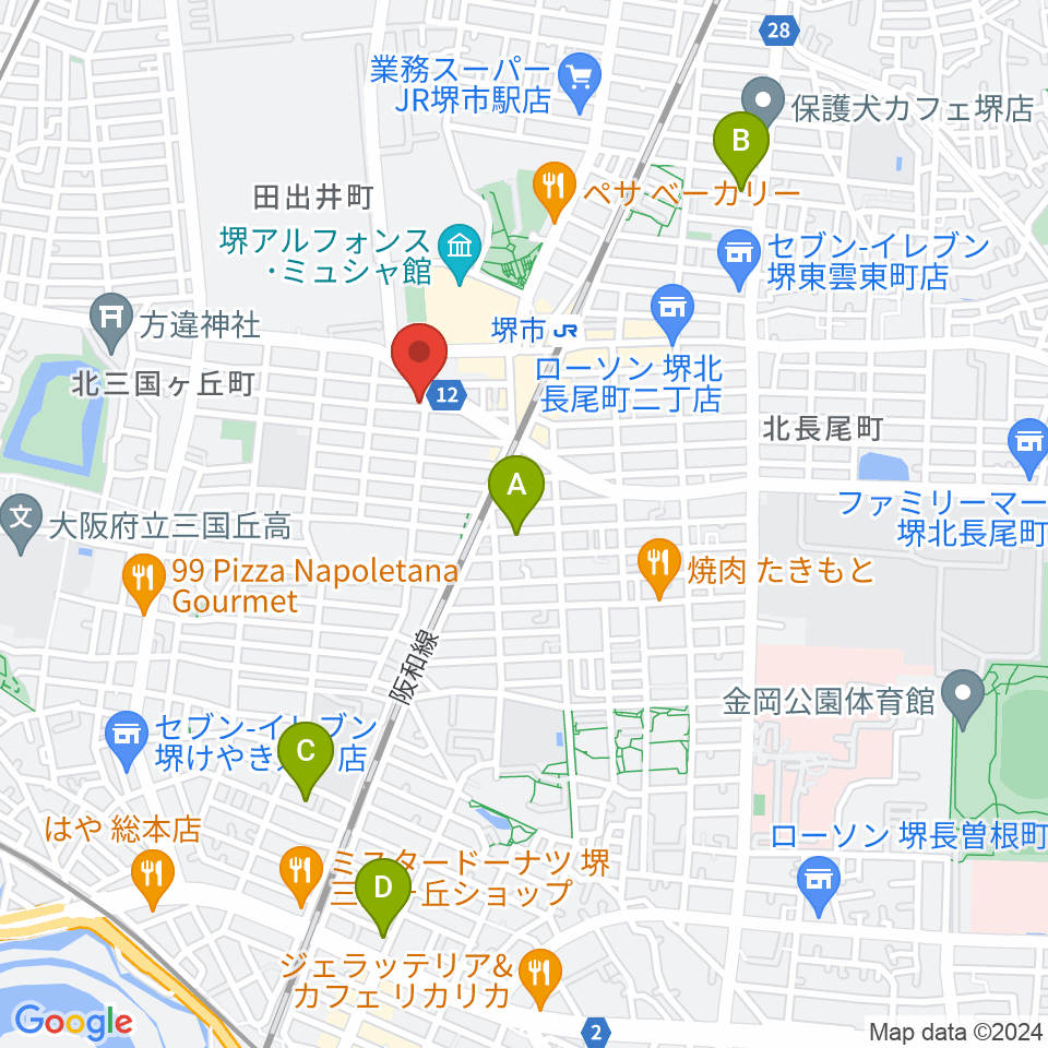 堺レッドハウス周辺のホテル一覧地図