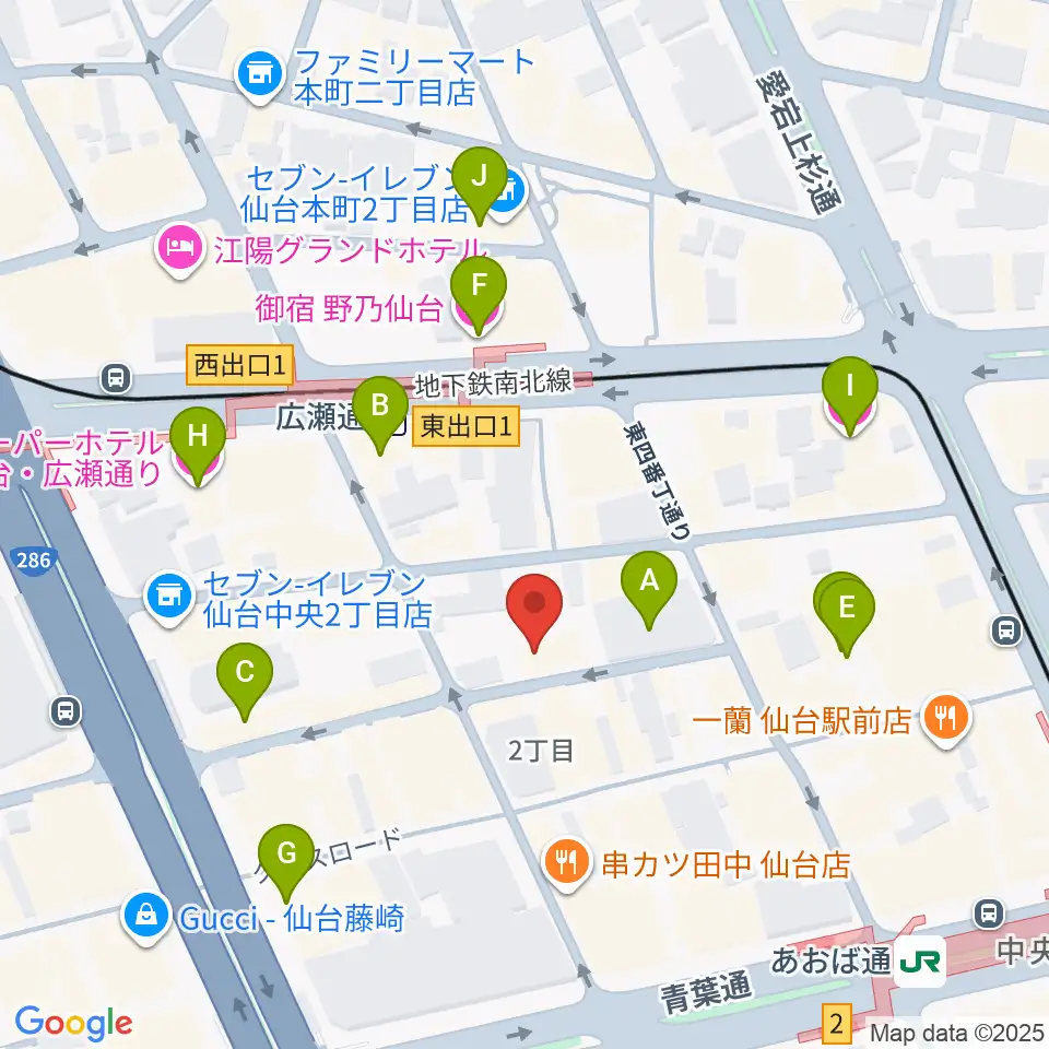 仙台enn 2nd・enn 3rd周辺のホテル一覧地図