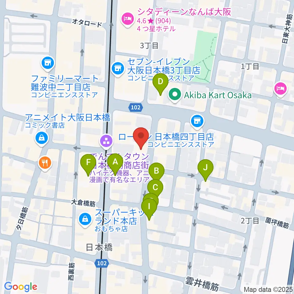 インディペンデントシアター2nd周辺のホテル一覧地図