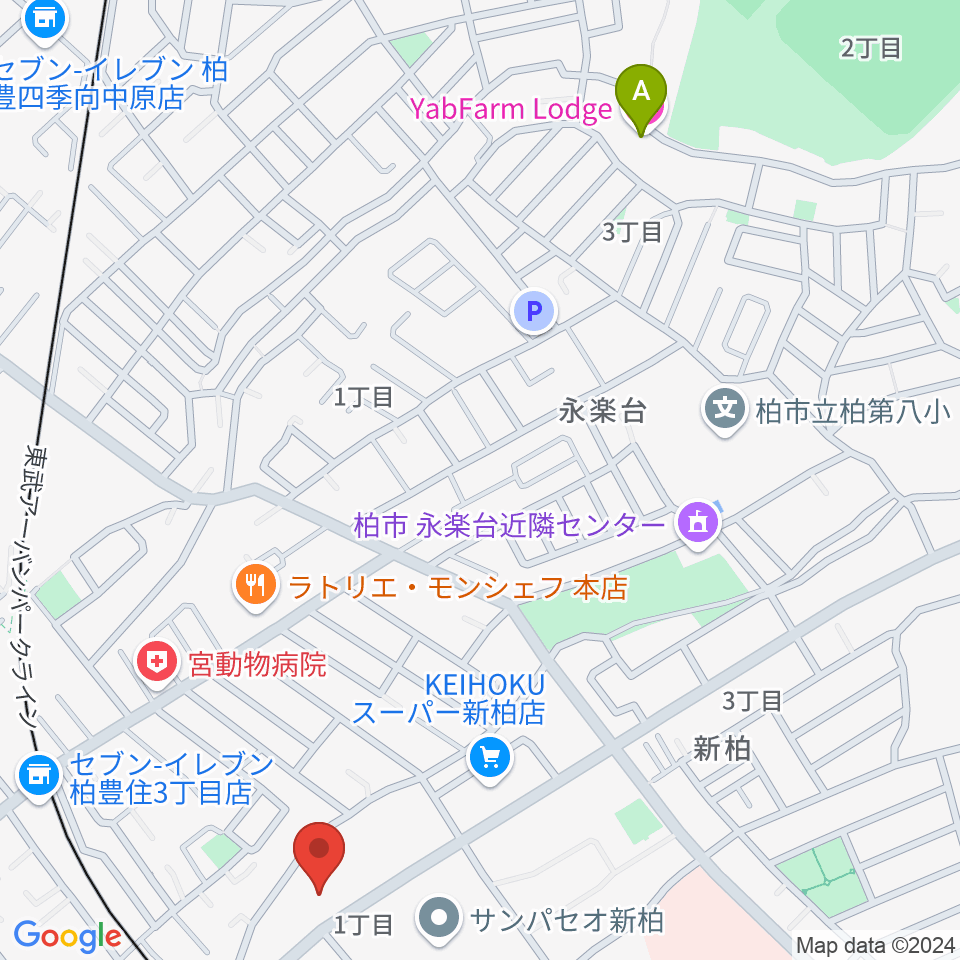 新柏パタータ周辺のホテル一覧地図