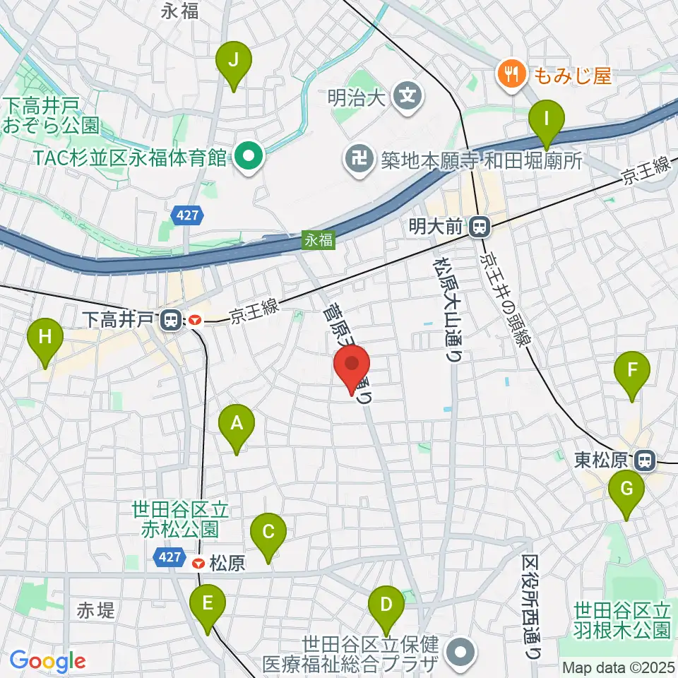 宇宙舘周辺のホテル一覧地図
