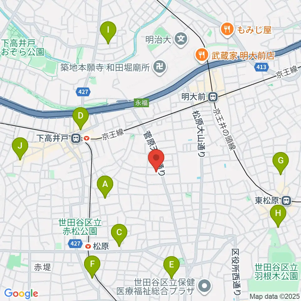 宇宙舘周辺のホテル一覧地図