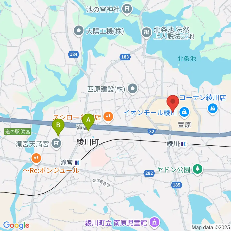島村楽器 イオンモール綾川店周辺のホテル一覧地図