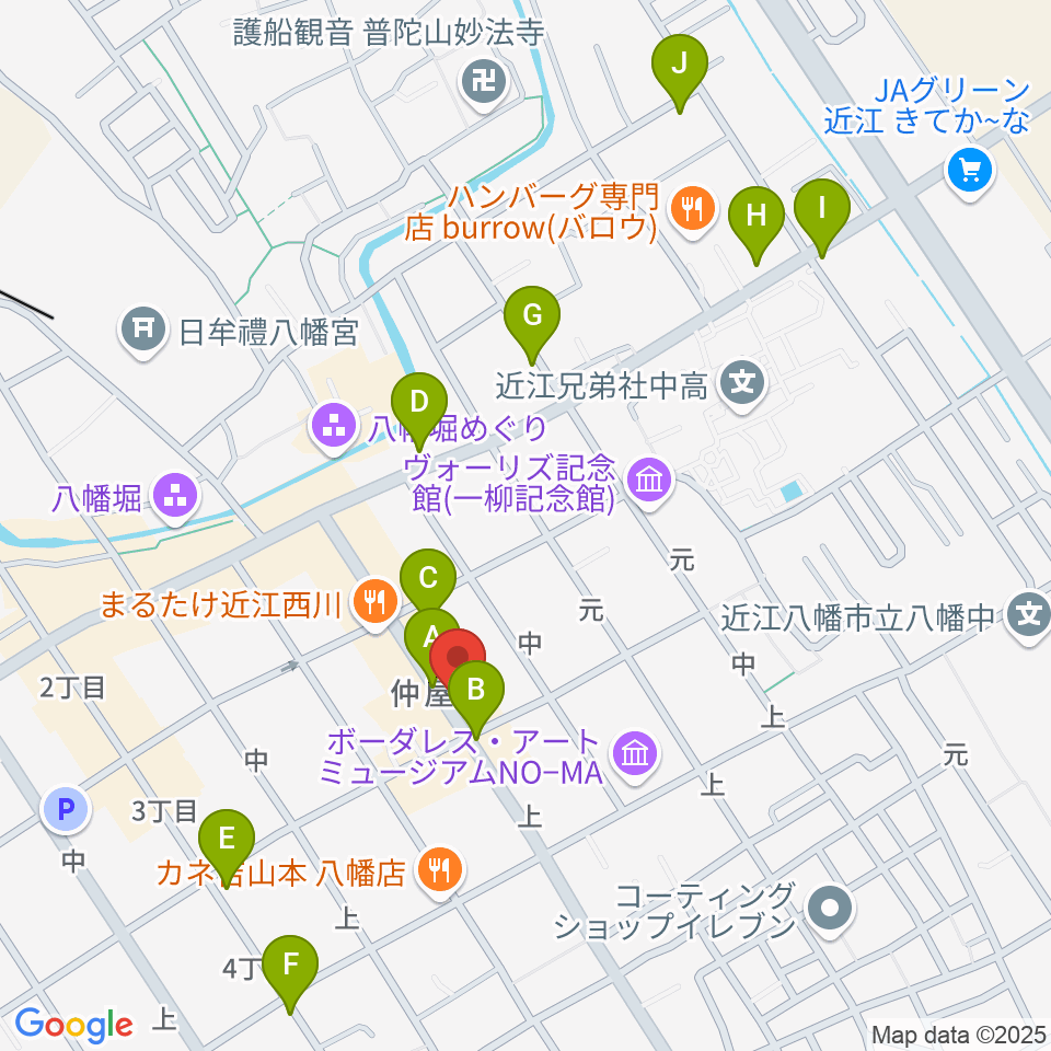 近江八幡 酒游舘周辺のホテル一覧地図