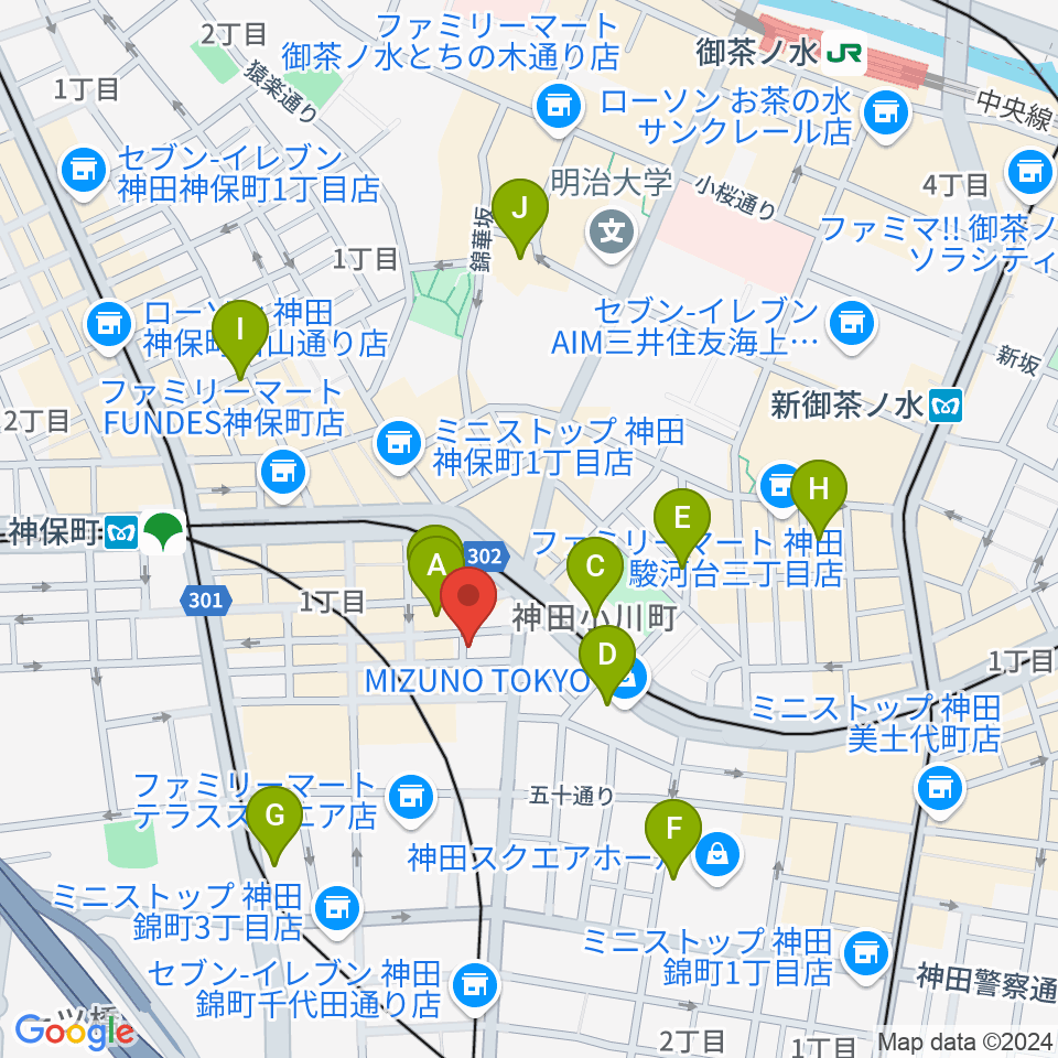 神保町よしもと漫才劇場周辺のホテル一覧地図