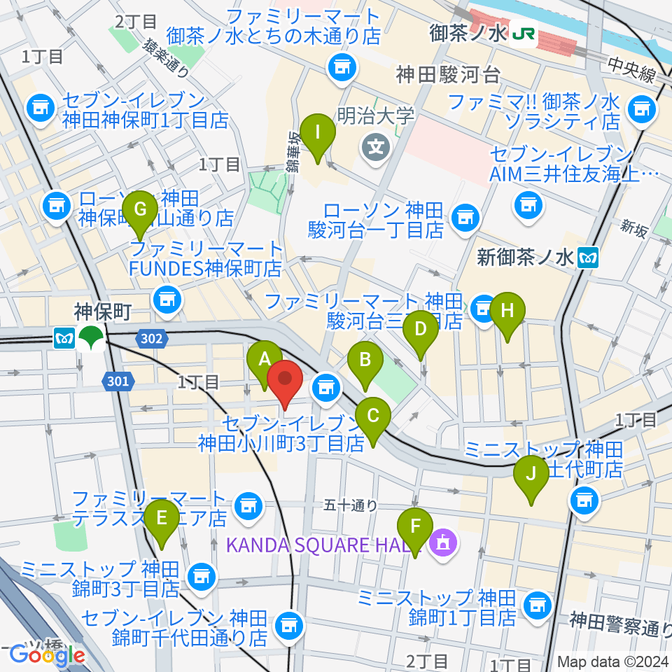 神保町よしもと漫才劇場周辺のホテル一覧地図