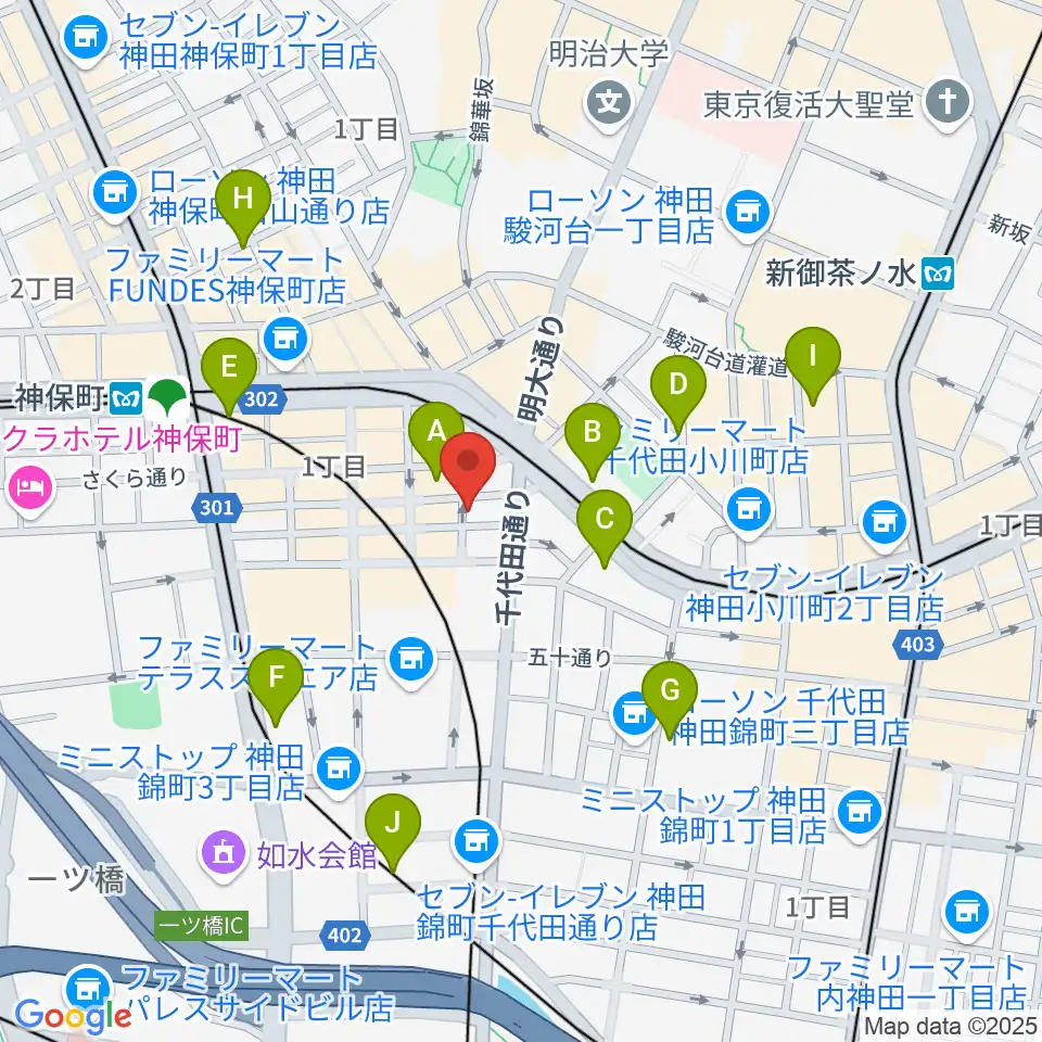 神保町よしもと漫才劇場周辺のホテル一覧地図