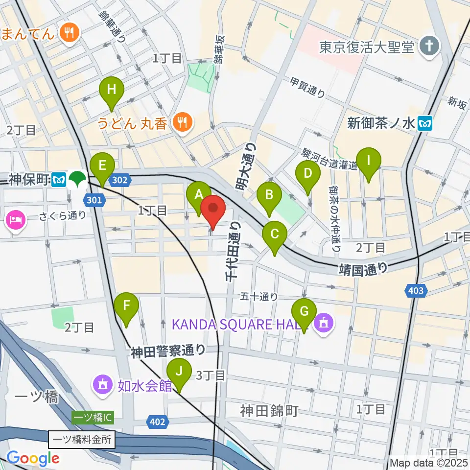 神保町よしもと漫才劇場周辺のホテル一覧地図