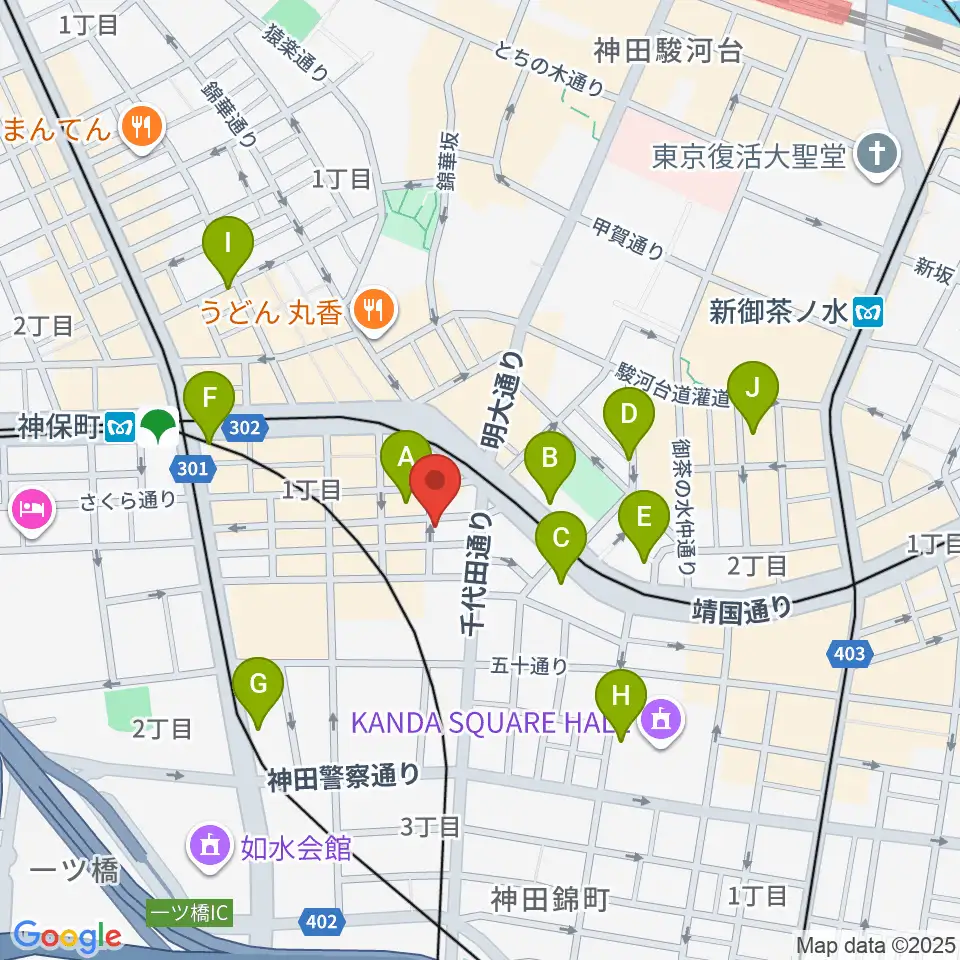 神保町よしもと漫才劇場周辺のホテル一覧地図