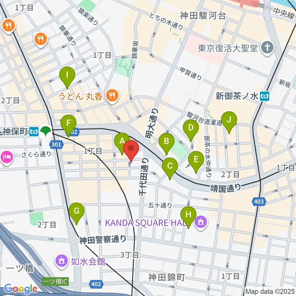 神保町よしもと漫才劇場周辺のホテル一覧地図