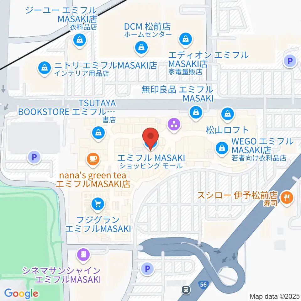 島村楽器エミフルMASAKI店周辺のホテル一覧地図
