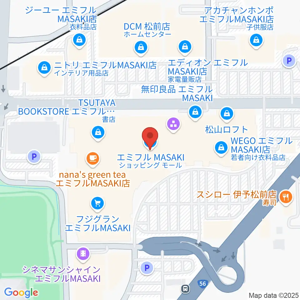 島村楽器エミフルMASAKI店周辺のホテル一覧地図