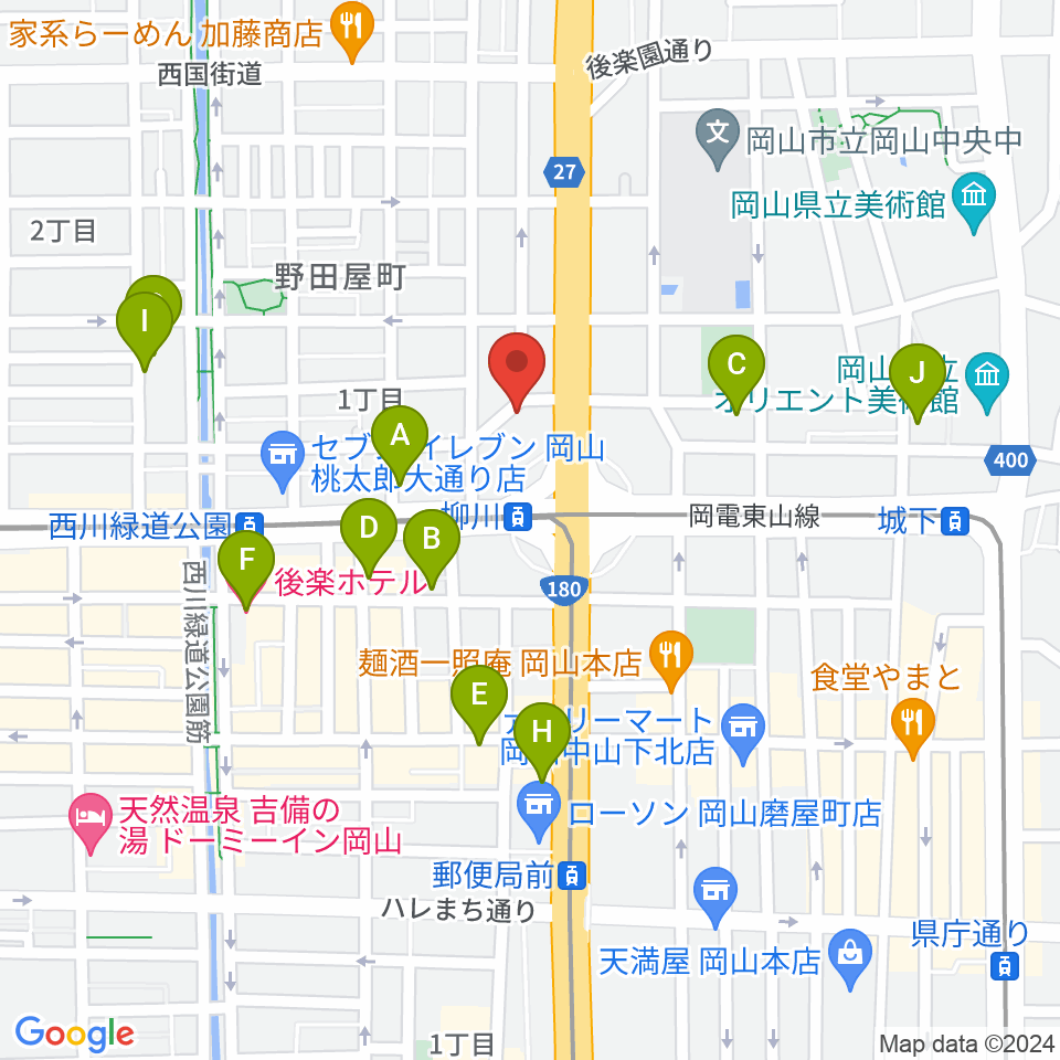 野田屋町ピアノバー周辺のホテル一覧地図