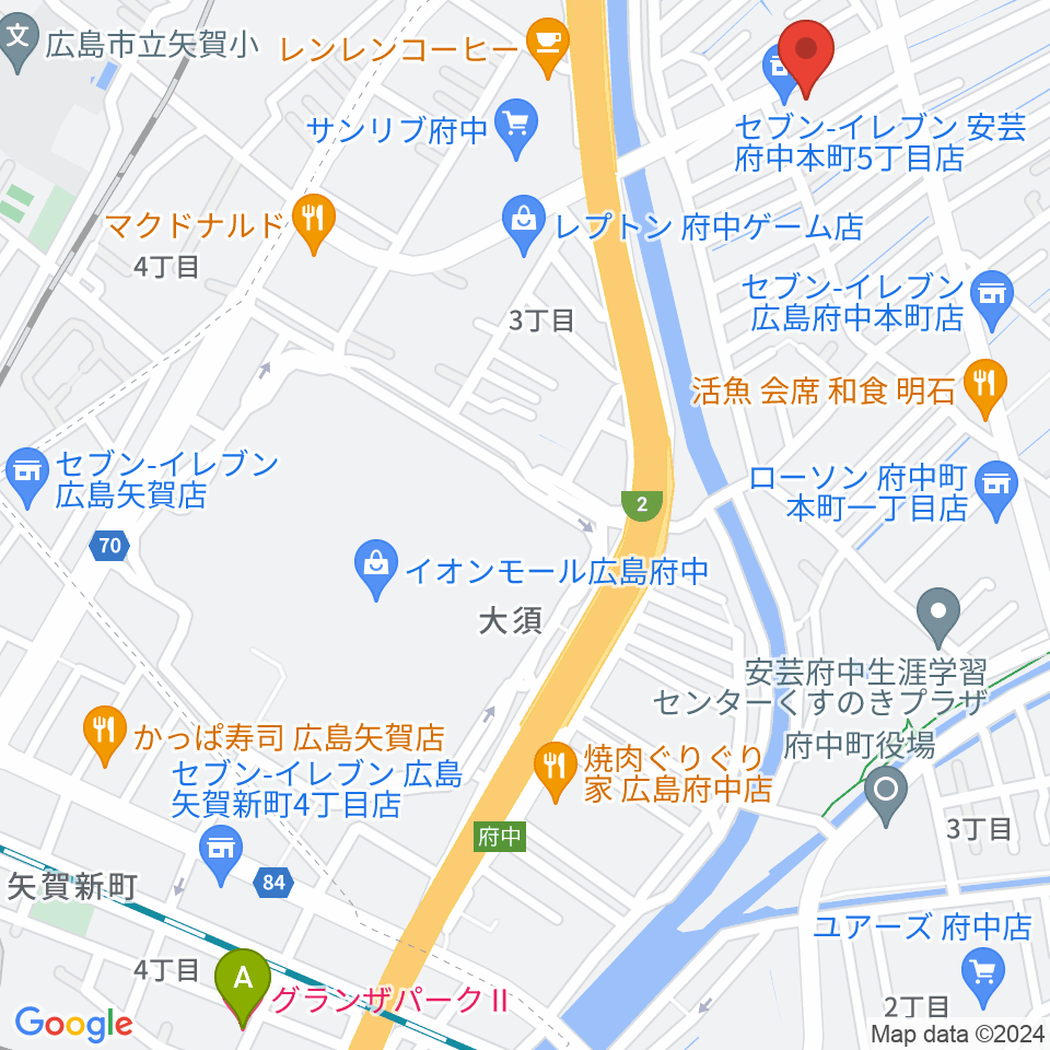 広島ララミュージック周辺のホテル一覧地図