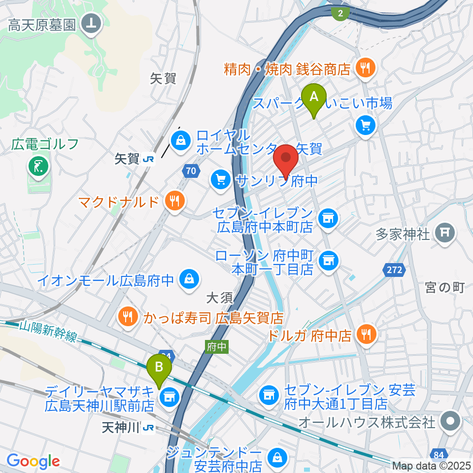 LaLa Musicピアノ教室周辺のホテル一覧地図