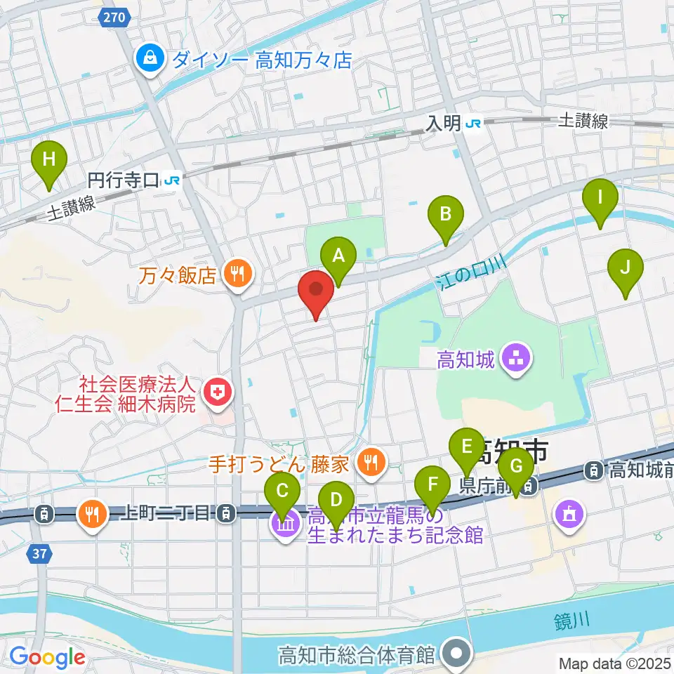 南四国ピアノ販売周辺のホテル一覧地図