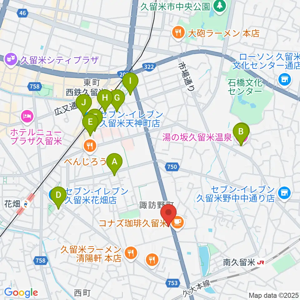 木下楽器店 すわの町本店周辺のホテル一覧地図