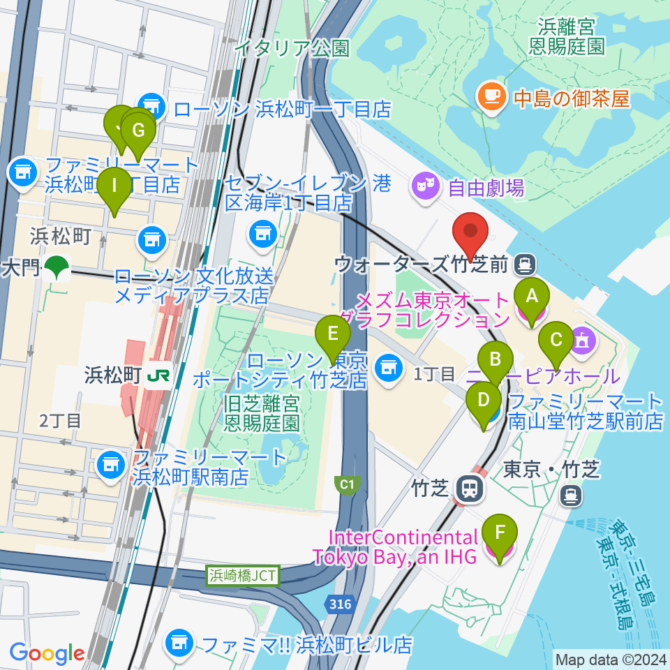 JR東日本四季劇場［春］周辺のホテル一覧地図