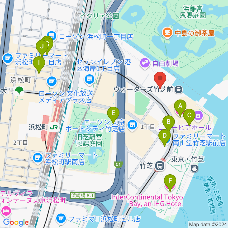 JR東日本四季劇場［春］周辺のホテル一覧地図