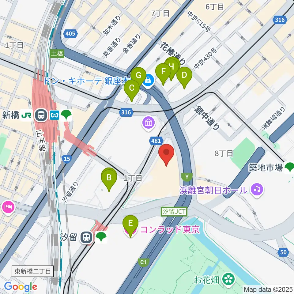 電通四季劇場［海］周辺のホテル一覧地図
