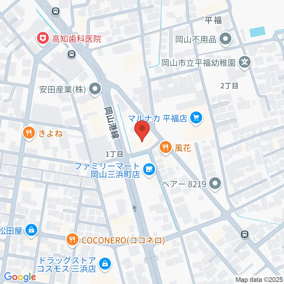 梅里ヴァイオリンスタジオ周辺のホテル一覧地図