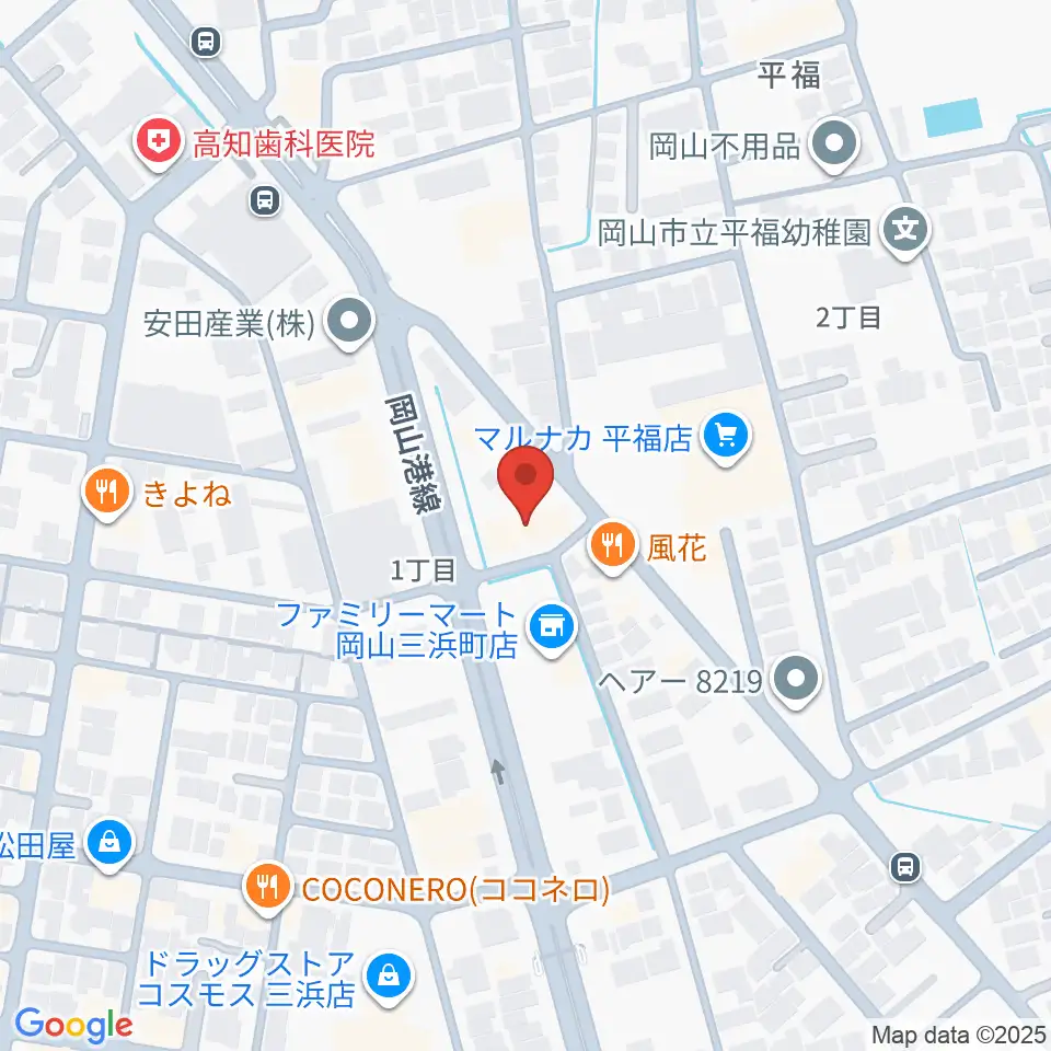 梅里ヴァイオリンスタジオ周辺のホテル一覧地図