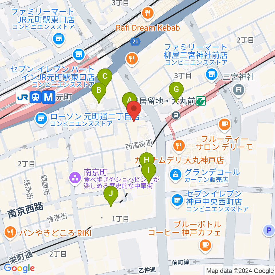 ジャズ喫茶JamJam周辺のホテル一覧地図