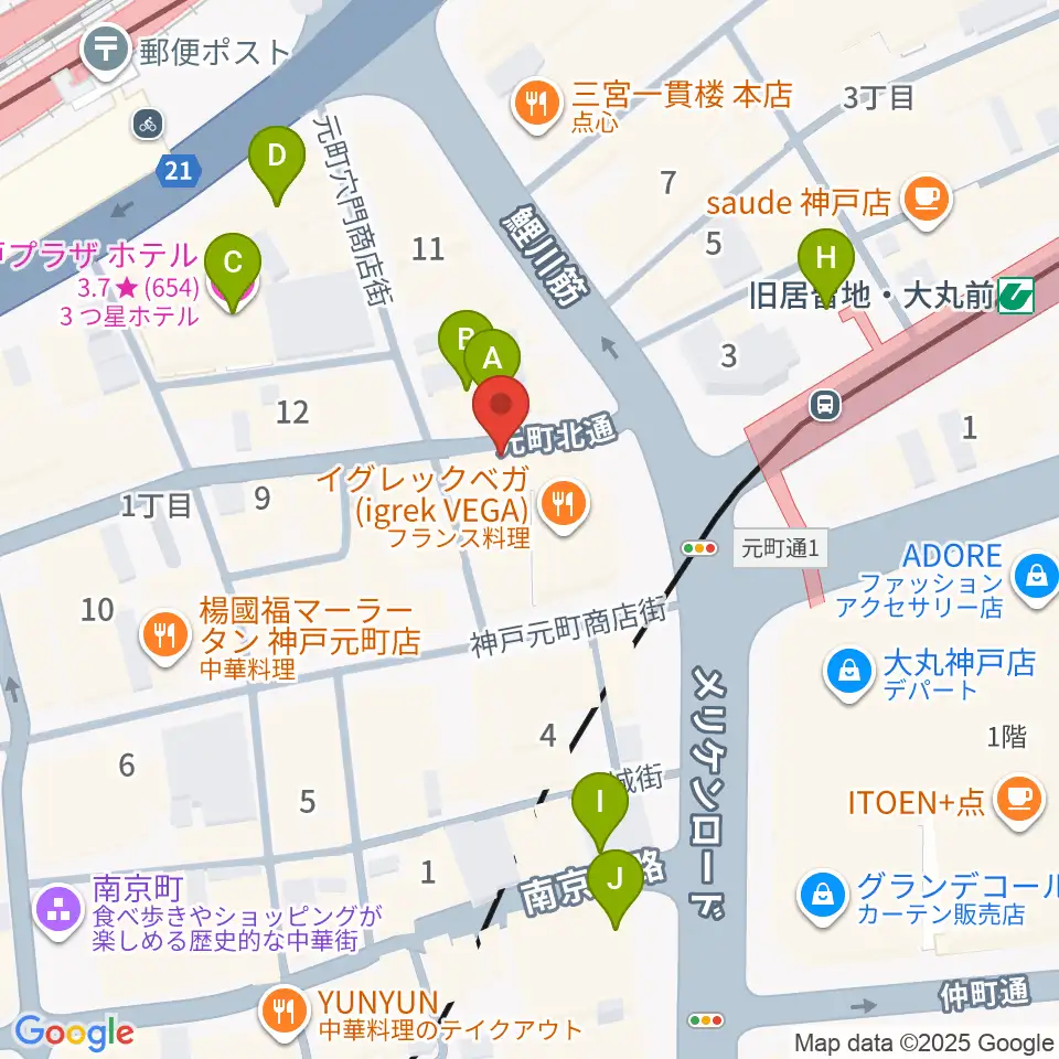 ジャズ喫茶JamJam周辺のホテル一覧地図