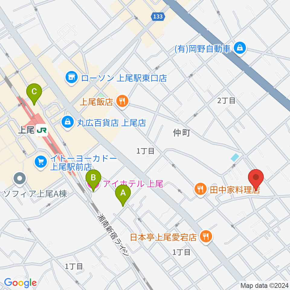 BarBer Fuji周辺のホテル一覧地図