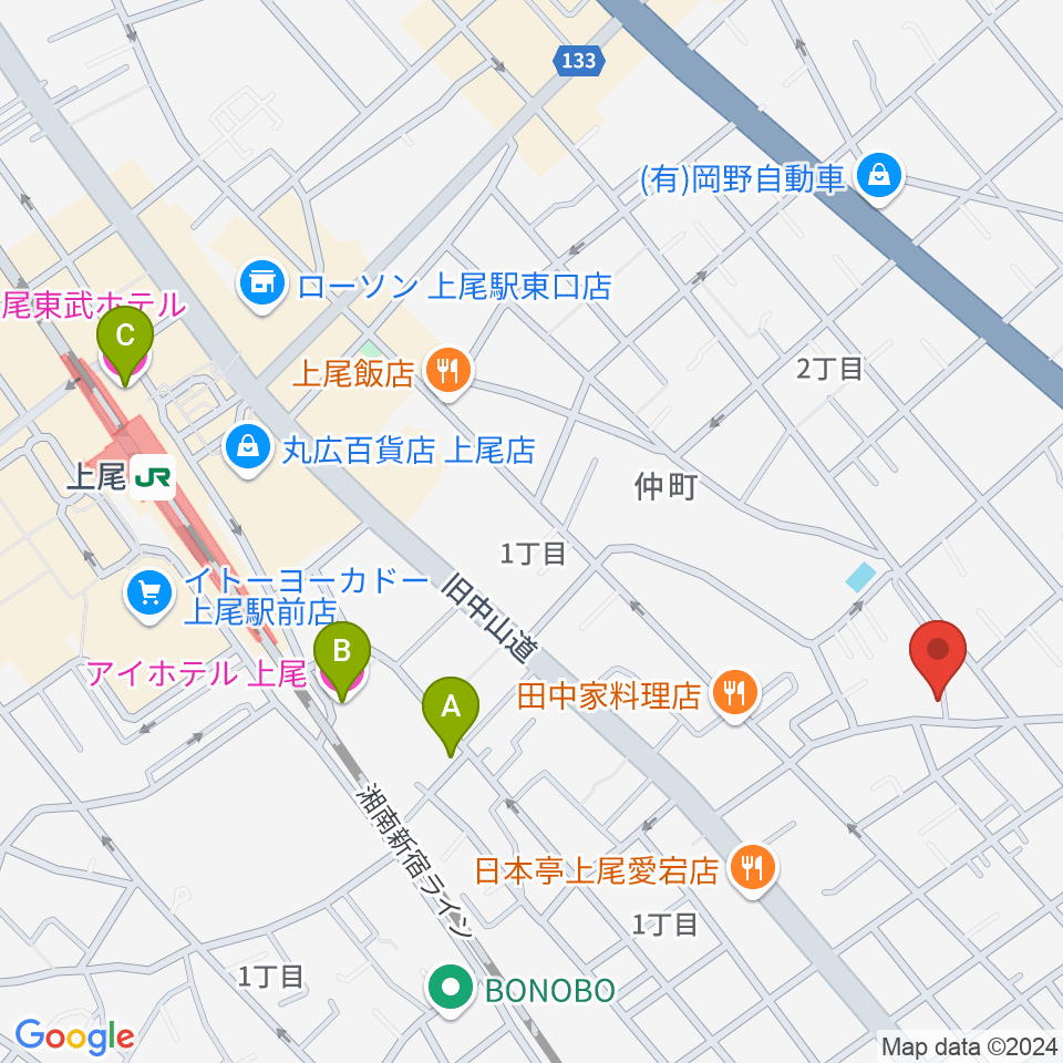 BarBer Fuji周辺のホテル一覧地図