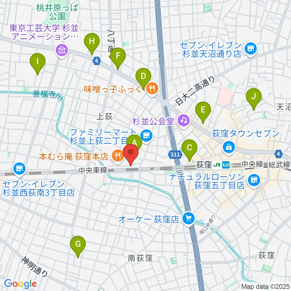 オメガ東京周辺のホテル一覧地図