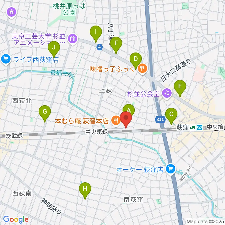 オメガ東京周辺のホテル一覧地図