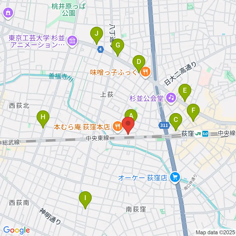オメガ東京周辺のホテル一覧地図