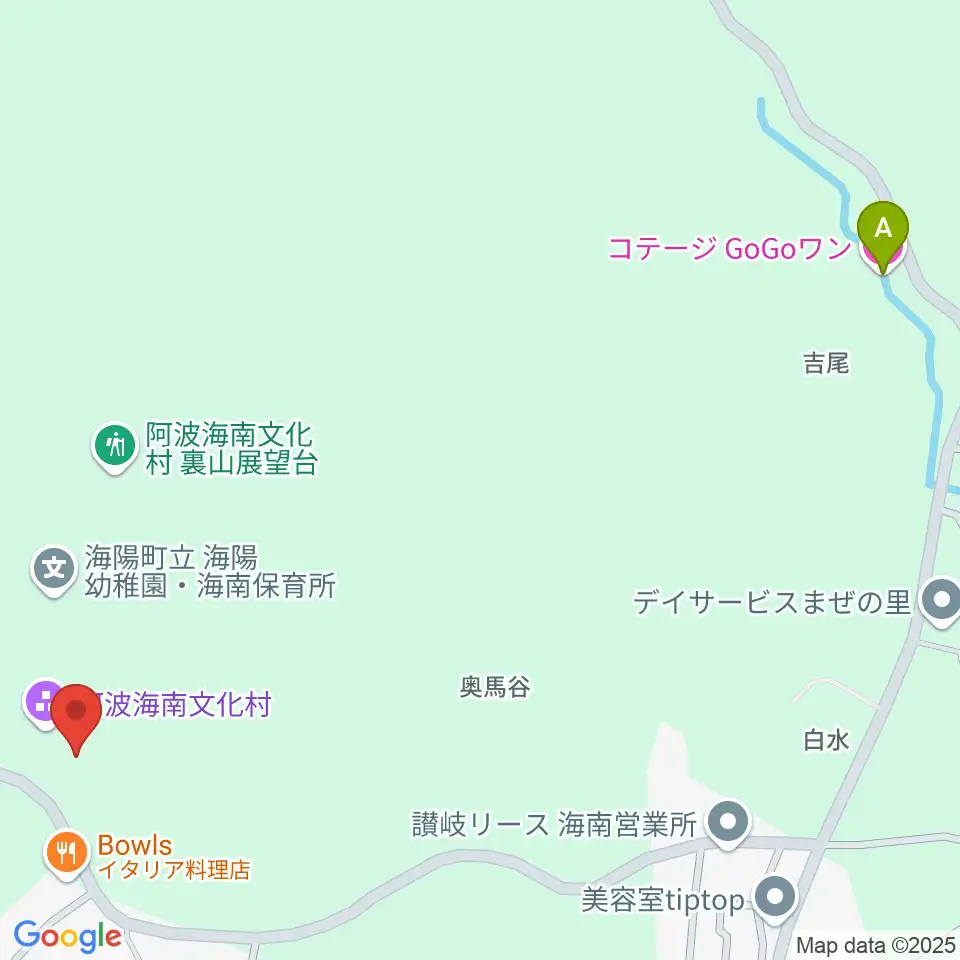 阿波海南文化村周辺のホテル一覧地図