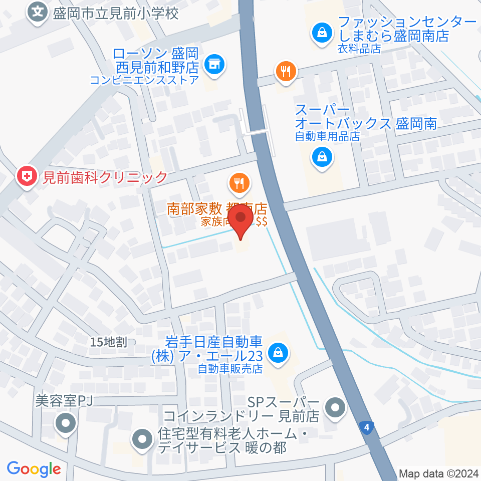 盛岡ノンクトンク周辺のホテル一覧地図