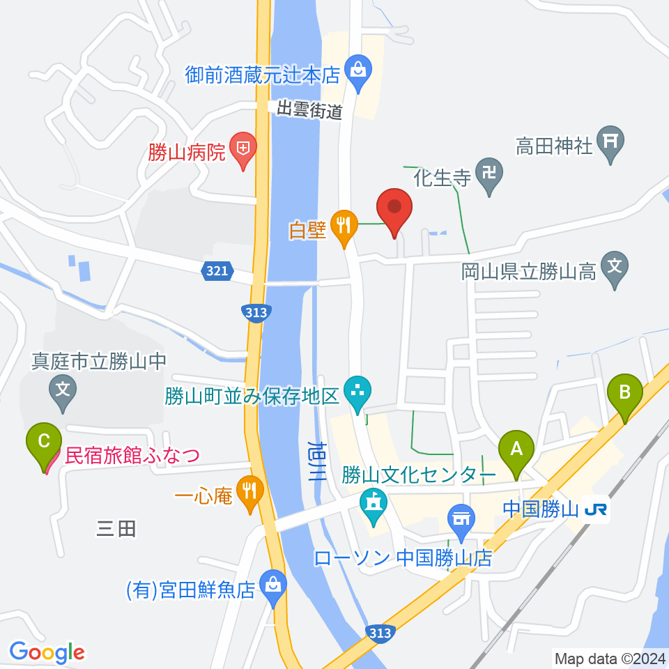 勝山文化往来館ひしお周辺のホテル一覧地図
