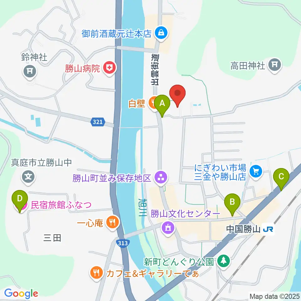 勝山文化往来館ひしお周辺のホテル一覧地図